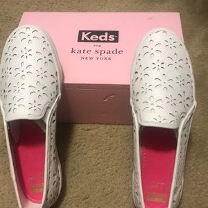 NWT White leather Kate Spade Leather shoes